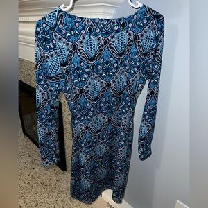 Loft Blue Pattern Dress